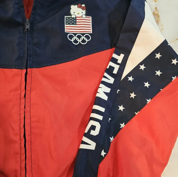 Team USA x Hello Kitty Olympic Windbreaker Size 7/8 - Picture 2 of 7